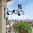 Hanging Plants Bracket 12" Angel Planter Outdoor Hooks Hangers for Flower Baskets Pot Bird Feeder Wind Chimes Lanterns Patio Garden Outdoor Indoor Metal Black, 2 Pack by GreenHaven Gardens