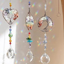 3pcs Crystal Suncatchers for Windows Hanging Tree of Life Sun Catchers Decor with Prisms for Home Indoor Outdoor Car Making Rainbows by GreenHaven Gardens