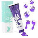75ml Purple Baby Hand and Footprint Ink Kit, Baby Handprint Footprint Paint for Newborn Keepsake, Dog Cat Paw Print Kit, Washable, Non Toxic Acid-Free, Safe Gentle for Ideal New Mom Gifts by TinyTreasures Baby Boutique