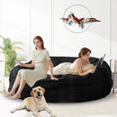 Bean Bag Chair for Adults 6FT,Soft Removable Cover for Teens/Girls Bedroom,Fluffy Giant Round Floor Beanbag Lounger Chairs (No Filler,Black) by CozyNest Decor