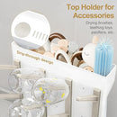 GoMaihe Baby Bottle Drying Rack: Space Saving Vertical Bottle Dryer Holder - Baby Accessories Storage Stand Organize Brushes Pacifiers on Countertop - BPA-Free - Beige by TinyTreasures Baby Boutique