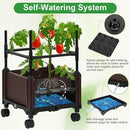 Lezmarket Self Watering Tomato Planter with Trellis for Patio, 55.9" Raised Garden Bed Planter Pot with Trellis, Plant Supports and Garden Shovel for Tomatoes, Climbing Plants by GreenHaven Gardens