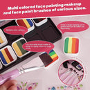 Professional Face Painting Kit for Kids Adults-12*10g Non Toxic Water Activated Face Paint Kit With Brushes,Stencils，Gem Stickers;Halloween,Carnival;Water Based Facepaint Makeup Kit for Kids Party by TinyTreasures Baby Boutique