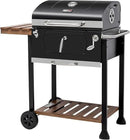 Royal Gourmet CD1824M 24-Inch Charcoal Grill, BBQ Smoker with Handle and Folding Table, Perfect for Outdoor Patio, Garden and Backyard Grilling, Black, Medium by GreenHaven Gardens