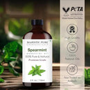 Majestic Pure Spearmint Essential Oil with Glass Dropper - Huge 4 Fl Oz - 100% Pure and Natural Spearmint Oil - Premium Grade Essential Oils for Diffuser, Aromatherapy, Soap and Candle Making by CozyNest Decor