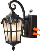 EDISHINE Dusk to Dawn Outdoor Wall Lights, Porch Light Fixture with GFCI Outlet, Exterior Wall Lantern with E26 Socket, Waterproof Outside Wall Sconce Wall Mount Lamp for Front Door, Patio, Garage by GreenHaven Gardens