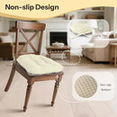Non Slip Chair Cushions for Dining Chairs Set of 4 Kitchen Chair Cushions 18"x18"x3" Turfted Chair Pads Comfortable and Soft Seat Cushion with Ties, Beige by CozyNest Decor