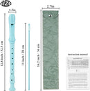 Recorder Instrument for Beginner Kids Adults,8-Hole Soprano Descant Recorder Music Flute with with Cleaning Rod & Leather Case For School Student Home Entertainment(2-Carved Dark Green) by TinyTreasures Baby Boutique