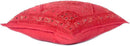Eyes of India Embroidered Decorative Boho Throw Pillow Cover with Mirrors, Handmade Bohemian Accent Cushion Case for Sofa Couch Bedroom Living Room (Red, 16" x 16") by CozyNest Decor