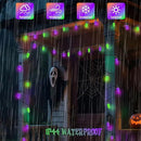 Extendable Purple and Green 2PK 100 LED C9 Halloween Lights Indoor Outdoor Waterproof, 98FT Super Bright C9 String Lights 13 Modes with Timer for Tree Patio Party Garden Halloween Decorations by CozyNest Decor
