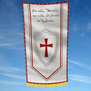 Knights Templar Secretive Order Cross Hidden History Holy Warriors Church’s Oldest Military Christian Army 3x5 feet Flag Banner Vivid Color Double Stitched Brass Grommets by GreenHaven Gardens