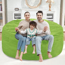 5FT Bean Bag Chair, Large Bean Bag Chairs with Memory Foam Filled, Fluffy Beanbag Sofa with Dutch Velvet Cover, Round BeanBag Chairs for Living Room, Playroom - Lime by TinyTreasures Baby Boutique