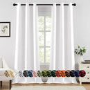 MIULEE Pure White Curtains for Bedroom Living Room 96 Inches Long 2 Panels, Thermal Insulated Room Darkening Drapes Grommet Top Noise Reducing Window Treatments 40x96 Inch by TinyTreasures Baby Boutique
