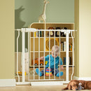 Small Narrow Baby Gate for Stairs Doorways Hallways 24 Inch to 29 Inch Wide Pressure Mounted Baby Gate Walk Through Child Gates for Kids or Pets Indoor Safety Gates by TinyTreasures Baby Boutique