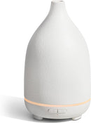 InnoGear Oil Diffuser, 150ML Ceramic Diffuser for Essential Oils Handcrafted Aromatherapy Diffuser Ultrasonic Cool Mist Humidifier with 2 Mist Modes Waterless Auto Off for Room Office, White Base by TinyTreasures Baby Boutique