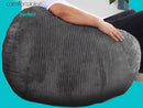 Bean Bag Chairs with Faux Rabbit Fur Cover, 4 ft Giant Memory Foam Bean Bag Chairs for Adults/Teens with Filling,Ultra Soft Faux Fur Fabric, Round Fluffy Sofa for Living Room Bedroom College Dorm by TinyTreasures Baby Boutique