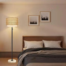 Floor Lamp for Bedroom,Dimmable Rattan Floor Lamp,Modern Standing Lamp with Marble Base,Tall Standing Lamp for Bedroom, Reading,Office & Kids' Room,LED Bulb Included(Rattan) by CozyNest Decor