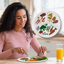 10" 3-Grid Cute Cartoon Portion Control Plate - Melamine, Healthy Nutrition for Weight Loss & Diabetes Management, Ideal for Adults & Teens Kids (4 Pack) by CozyNest Decor