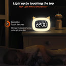 Kids Alarm Clock with Night Light & 18 Ringtones,Rechargeable,Cute Cat Ear Clock for Boys Girls Birthday Presents,Digital Clock for Children's Bedroom(Yellow) by TinyTreasures Baby Boutique