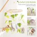 Baby Mobile for Crib Safari Nursery Mobile Handmade Jungle Baby Mobile Woodland Nursery Decor Forest Animals Crib Accessories with Lion Elephant Zebra Giraffe by TinyTreasures Baby Boutique
