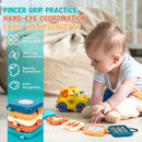 Montessori Busy Board for Toddlers 1-3 | Certified Travel Sensory Toy | Fine Motor Skills Activity Cube for Airplane, Classroom & Home Learning by TinyTreasures Baby Boutique