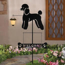 BAYN Solar Poodle Garden Stakes Decorative with a Lantern Dog Silhouette Welcome Sign Outdoor Garden Decor for Yard, Lawn, Patio, Pathway by CozyNest Decor