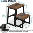 Step Stool for Adults & Kids,Holds up to 500Lb,3 in1 Heavy Duty Sturdy Wooden 2 Stepstool for Kichen/Bathroom/High beds, Metal Frame, Non-Slip Pads by TinyTreasures Baby Boutique