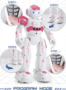 KingsDragon RC Robot Toys for Kids, Gesture & Sensing Remote Control Robot for Age 3 4 5 6 7 8 Year Old Boys Girls Birthday Present (Pink) by TinyTreasures Baby Boutique