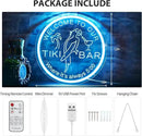 Tiki Bar Neon Sign for Bar Wall Decor, Timing Dimmable LED Neon Bar Lights, 3D Engraving Tiki Parrot Summer Light Up Signs for Home Pub Man Cave Club Restaurant Bistro Party, 12x12 Inch by CozyNest Decor