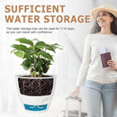 Plant Pots 12/10/9 Inch Self Watering Pots, Set of 3 Plastic Planters with Drainage Holes and Saucers,Plastic Flower Pots,Nursery Planting Pot for Indoor Out Door Plants(Pure White) by CozyNest Decor