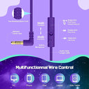 QearFun Kids Headphones Wired with Mic, 85/94dB Safe Volume Limit, Foldable Over Ear, Tangle-Free Cord & Sharing Port, Wired On-Ear Headset for School, Chromebook, Tablet, Travel - Boys & Girls by TinyTreasures Baby Boutique