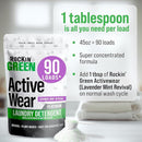 Rockin' Green Laundry Detergent, Plant based, All Natural Laundry Detergent Powder, Vegan and Biodegradable Odor Fighter, Safe for Sensitive Skin (Active Wear 90 Loads - Lavender Mint) by TinyTreasures Baby Boutique