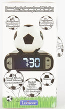LEXiBOOK - Soccer Ball Digital Alarm Clock with Night Light Snooze, Clock, Luminous Soccer Ball, Black Colour - RL800FO by TinyTreasures Baby Boutique
