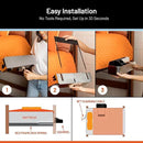 Squirrel Gray Bedside Perch – Perfect dorm gift & small space essential! USB-C & A charging, cup holder fits Hydro Flask, YETI, S'well. Organizes phone, iPad & more on lofted beds, couch, etc. by CozyNest Decor