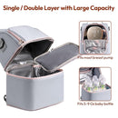 NCVI Breastmilk Cooler Bag with 2 Ice Pack, Breast Pump Bag with Cooler Fits 6 Bottles, Double Layer Breast Milk Baby Bottle Cooler Bag, for Travel, Nursing Mom Daycare, Work, Picnic (Grey) by TinyTreasures Baby Boutique