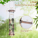 FEED GARDEN Metal Bird Feeders for Outdoors Hanging, 6-Port Tube BirdFeeders for Outside, Finch Feeders for Outside, Brushed Copper Finishing, Bird Feeder with Heavy Duty Metal Lid, Chew-Proof 1 Pack by CozyNest Decor