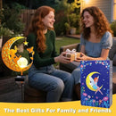 YJFWAL Garden Solar Dog Lights Pathway Stake Lights Glass Globe with Moon Dog Decor, Gifts for Mom Grandma Friends, Outdoor Decor Light Waterproof for Walkway, Yard, Patio or Garden (Warm White) by CozyNest Decor