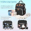 Jeryswet Baby Diaper Bags with Changing Station, Waterproof Large Capacity Diaper Bag Backpack for Moms Dads with USB Charging Port and Stroller Straps, Baby Shower Gifts, Black by TinyTreasures Baby Boutique