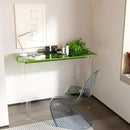 Acrylic Desk, Modern Study Table for HomeOffice-Extended Surface Multi-Purpose Console & EntrywayTable, Sturdy Lightweight Design (42.5-inch, Green) by CozyNest Decor