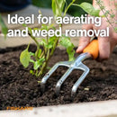 Fiskars Ergo Cultivator for Digging, Aerating Soil, and Weeding, Heavy Duty Garden Tool with Hanging Hole by GreenHaven Gardens
