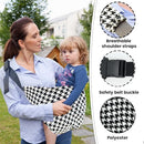 Baby Sling Carrier Adjustable Baby Sling 2025 Upgraded Toddler Sling Comfortable Baby Wrap Carriers Ergonomic-Designed, Travel Friendly Carrying 10-45 Lbs Blackwhite by TinyTreasures Baby Boutique