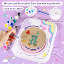 Pottery Wheel for Kids，Art Supplies Arts & Crafts Kit, Crafts Toys for Girls 8-12, Pottery Studio Craft Kit with 4 Pack Air-Dry Clay,Girls Toys Birthday Christmas Gift for Kids Ages 6 7 8 9 10 11 12+ by TinyTreasures Baby Boutique