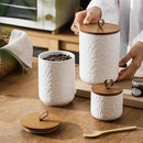 Kitchen Canisters for Countertop, Ceramic Coffee Canisters with Airtight Lids Food Storage Jars Sugar Container for Kitchen Counter Tea, Coffee Beans, Spice (