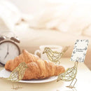 Artisan Handmade Gold-Wire Woven Bird Statues Trio Table Decor- Modern Farmhouse Shelf Decor with Hanging Chain, Multi-Pose Metal Bird Figurines for Home Office & Holiday Display by CozyNest Decor