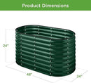 Best Choice Products 4x2x2ft Outdoor Metal Raised Garden Bed, Oval Deep Root Planter Box for Vegetables, Flowers, Herbs, and Succulents w/ 101 Gallon Capacity, Rubber Edge Guard - Dark Green by GreenHaven Gardens