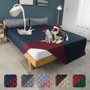 100% Waterproof Dog Bed Cover 68x82 inch Reversible Changing Pad Reusable Camping Mat for Kids/Pet/Dog/Cat Washable Geometric Embroidery Blanket Patchwork Navy+Burgundy by TinyTreasures Baby Boutique