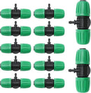 MDEOOSKY 12 Pcs Barbed Tee 1/2 Inch Tubing (1/2" ID X 0.6-0.63" OD) 16mm To 1/4 Inch Irrigation Tube Anti-Drop Barbed Tee Hose Fittings Drip Parts Twist Locked 3 Way Connectors(Fits 13mm ID / 4mm ID) by GreenHaven Gardens