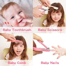 Baby Grooming Kit, Infant Safety Care Set with Hair Brush Comb Nail Clipper Nasal Aspirator,Baby Essentials Kit for Newborn Girls Boys (Pink Baby Grooming kit) by TinyTreasures Baby Boutique