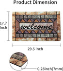 Door Mat Welcome Mat, Heavy Duty Door Mat 17.7 x 29.5 Inch Front Door Mat Rug Doormat for Outdoor Entrance Home Non-Slip Rubber Rug for Front Door, Outside, Entryway, Patio (Brown Welcome) by CozyNest Decor