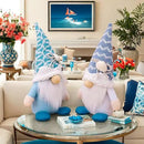 Summer Gnomes Decorations, Beach Gnomes Plush Decor for Home Ocean Day Gnome Tiered Tray Decor Handmade Tomte Swedish Nisse Scandinavian Elf Dwarf,Birthday Gnome Gifts, Blue by CozyNest Decor